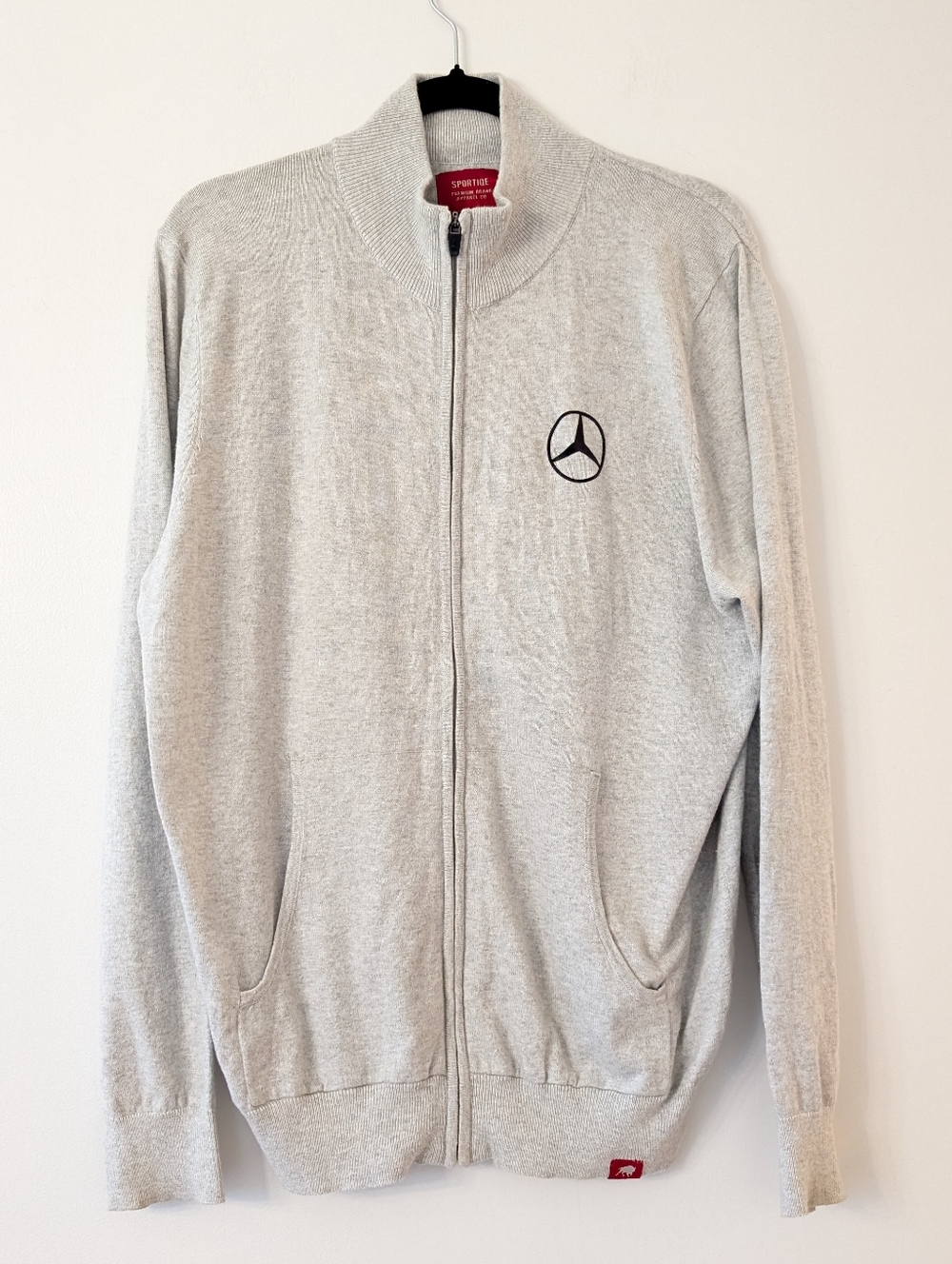 Sportiqe Mercedes zip up mens sweater size XL